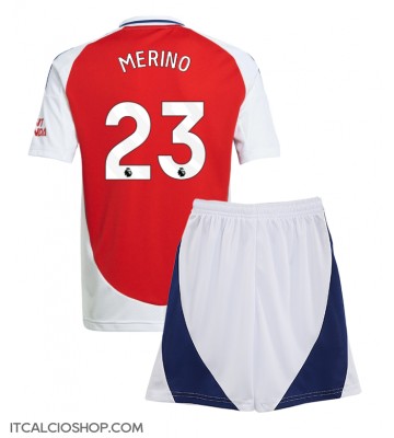 Arsenal Mikel Merino #23 Prima Maglia Bambino 2024-25 Manica Corta (+ Pantaloni corti)